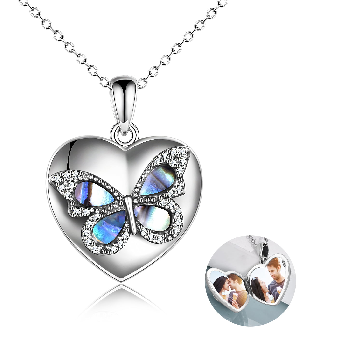 925 Sterling Silver Infinity Butterfly Pendant with Crystal Charm Jewelry Accessory for Women Girlfriend Anniversary Gift