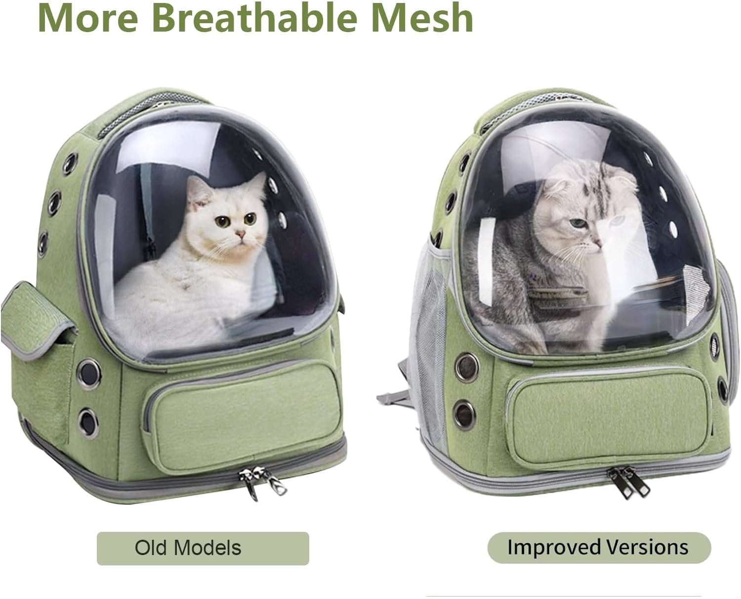 Comfortable Breathable Transparent Pet Backpack Carrier for Cats and Dogs