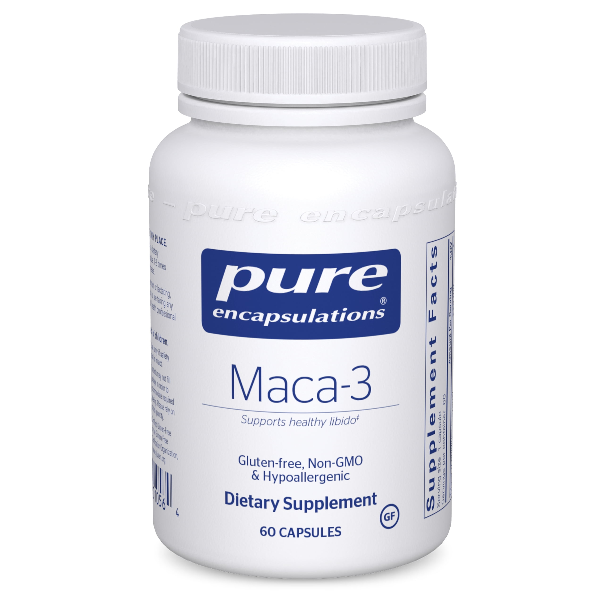 Pure Encapsulations Maca-3 | Hypoallergenic Supplement Promotes Healthy Libido and Reproductive System Function | 60 Capsules