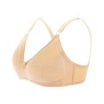 thumbnail image 2 of Women 1-Pack Large Size Solid Color Front Buckle Bra, Bras, Ladies Underwear, Wirefree No Underwire Seamless Daily Bra, Soft Support Comfortable Smoothing, Plus Size Big Bust,, 2 of 4