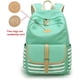 thumbnail image 2 of Mochila escolar de lona para niñas Bolsa para computadora portátil Bolsa de viaje Mochila Mochila (Bl)ue）, 2 of 5