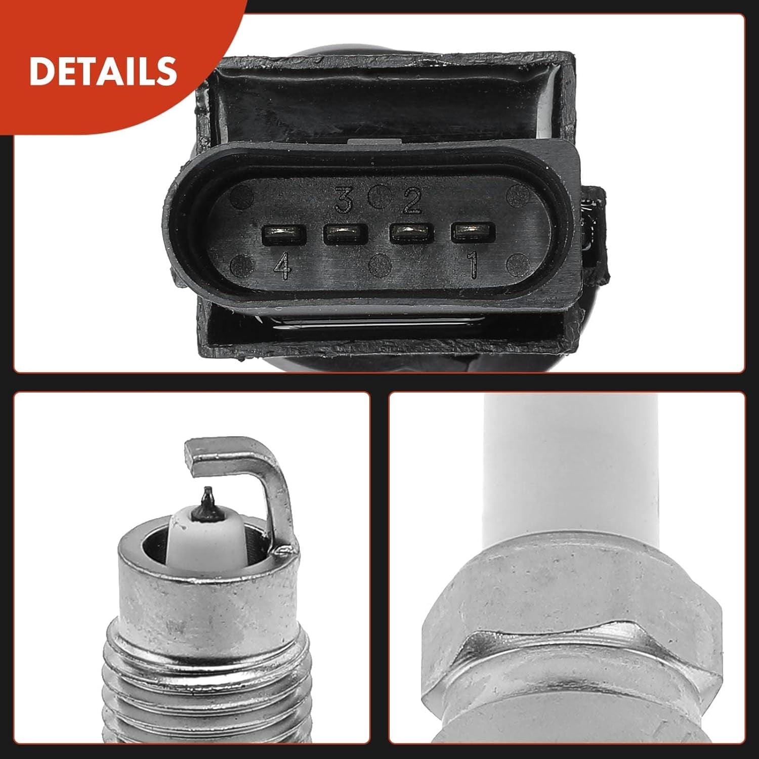 A-Premium Set of 6 Ignition Coil Pack and Iridium Spark Plugs Compatible with Volkswagen Passat 2009-2010, Passat 2012-2018, Atlas 2018-2019, CC 2009-2016, Touareg 2009-2017, Passat CC & Audi Q7