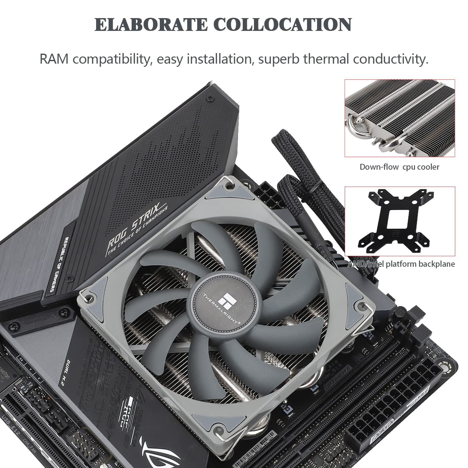 AXP90 X36 Low Profile ITX CPU Cooler, 36mm Height, TL-9015 Slim PWM Fan, Computer Heatsink for AMD:AM4 AM5/Intel LGA1150/1151/1200/1700