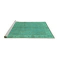 thumbnail image 2 of Ahgly Company Machine Washable Indoor Rectangle Oriental Turquoise Blue Traditional Area Rugs, 5' x 8', 2 of 4