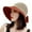 Orange, variant on Prolriy Sun Hats for Women Sun Hat Beach Sun Hat Hollowed Out Bow Hat Sun Visor Fisherman's Hat Beach Hats for Women Beige