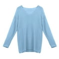 thumbnail image 5 of AOOCHASLIY Women 2023 Tops Clothes Women's V Neck Solid Color Knitwear Tops Single Breasted Loose Sweater Cardigan, 5 of 5