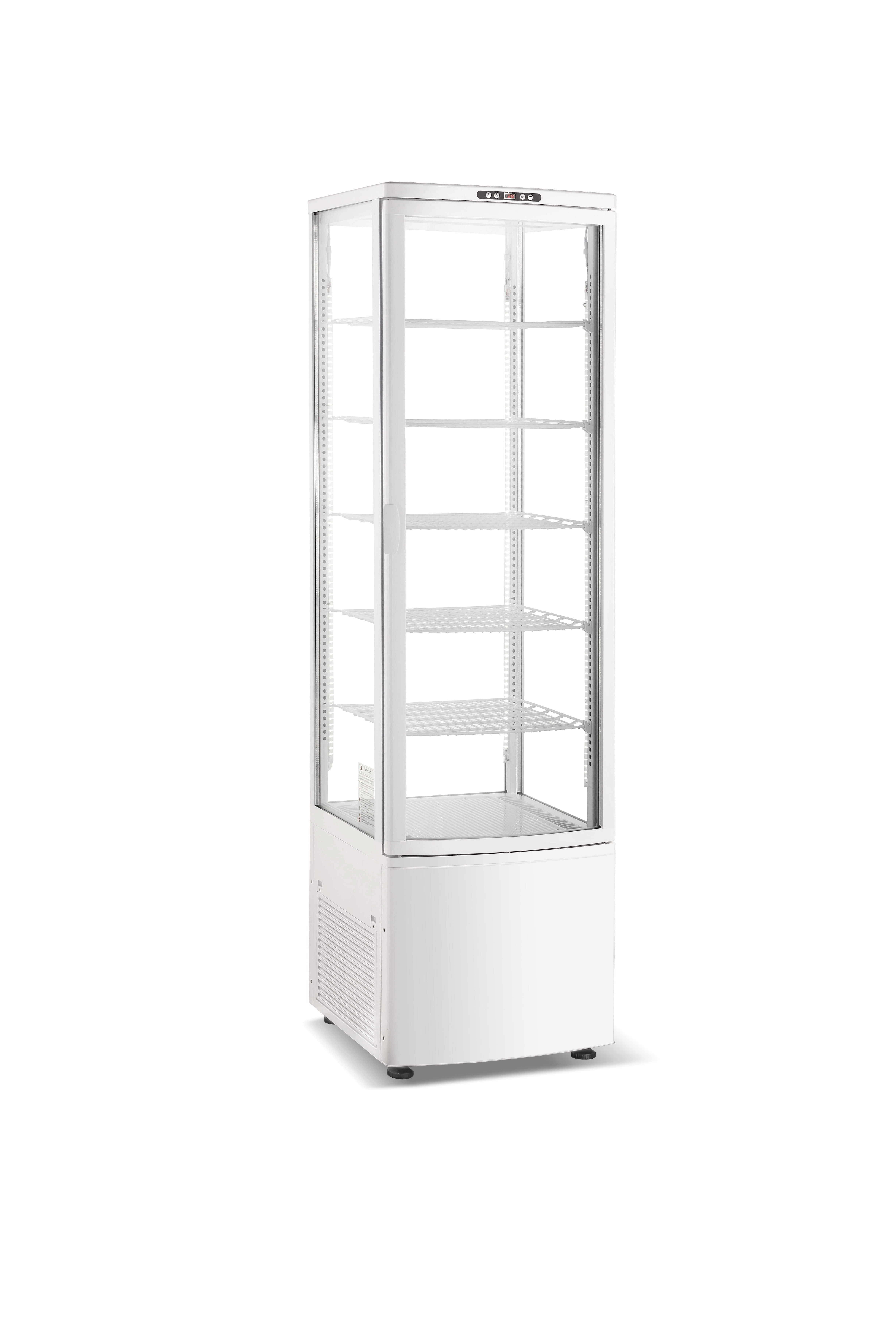 Commercial Refrigerator Display Case, 9.8 Cu.FT Display Fridge Single-Door Pastry Display Case with Interior LED Lighting, Double-Layered Glass Commercial Countertop Bakery Display Refrigerator