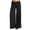 Black, variant on qolati Cargo Pants Women Solid Color Low Waisted Lounge Palazzo Pants Summer Casual Comfy Loose Wide Leg Trousers