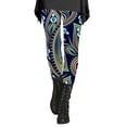 thumbnail image 2 of Leggings For Women Autumn And Winter Leggings Artistic Splash Printed Soft Stretchy Pants High Waisted Leggings For Women ,Green, 2 of 3