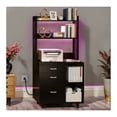 thumbnail image 6 of JTAOT 25" Filing Cabinet With Lights & Power Hub 3 Drawers Bookshelf File Office Storage, 6 of 6