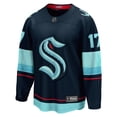 thumbnail image 2 of Men's Fanatics Jaden Schwartz Navy Seattle Kraken Home Breakaway Player Jersey, 2 of 3