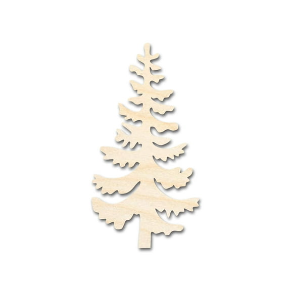 Unfinished Wood Pine Tree Shape - Craft - up to 46" 3" / 1/2"