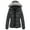 Dark Grey, variant on KVE Women's Hooded Warm Winter Coat Quilted Thicken Puffer Jacket with Removable Hood Black X-Large