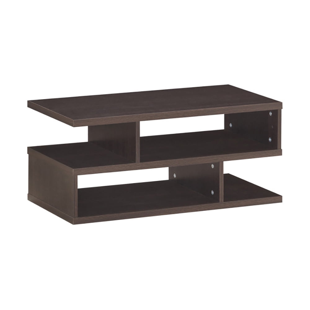 Finihen Rectangular Coffee Table, 3-Tier Rectangular Modern Coffee Table with Storage Shelf, for Living Room, Reception Room, Office, Brown Finihen Rectangular Coffee Table, 3-Tier Rectangular Modern Coffee Table with Storage Shelf, for Living Room, Reception Room, Office, Brown