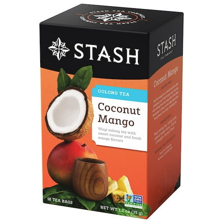 (6 Boxes) Stash Tea Coconut Mango Wuyi Oolong Tea, 18 Ct, 1.2
