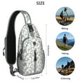 thumbnail image 4 of Ocean Turtle and Coral Reef Print Sling Bag, Lightweight Crossbody Backpack with Tropical Nautical Design, Adjustable Strap, Multiple Compartments for Travel and Gym, 4 of 5