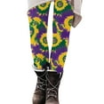 thumbnail image 4 of Hvot&aat Women Mardi Gras Leggings Stretch High Waisted Yoga Pants Sparkly Printed Carnival Party Pant, 4 of 5