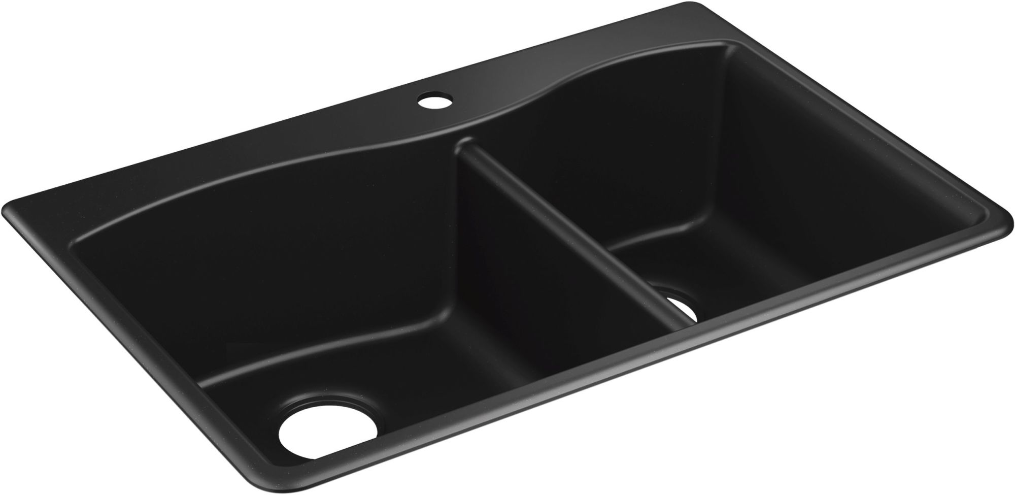 Kohler K280021 Kennon 33" Drop In Double Basin Composite Kitchen Sink