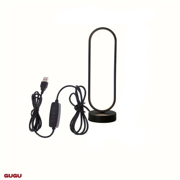 1PC Lamp Bedroom Ring Lamp Living Room Three-color Dimming Bedside Lamp LED Night Light
