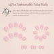 thumbnail image 3 of 24pcs French False Nails - Press On Nails - Full Coverage False Nails Nude White Square Stick On Nails - French False Nails Stick On Nails for Women, 3 of 5