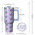 thumbnail image 2 of OBREWU Purple Boston Terrier Puppy Tumbler with Handle and Lid,Purple Boston Terrier Puppy 40oz Double Wall Vacuum Insulated Tumbler,Cups Gift for Women and Men, 2 of 7