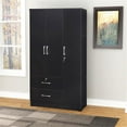 thumbnail image 7 of Home Square 2-Piece Set with Twin Captains Bed & Wardrobe Armoire Closet, 7 of 7