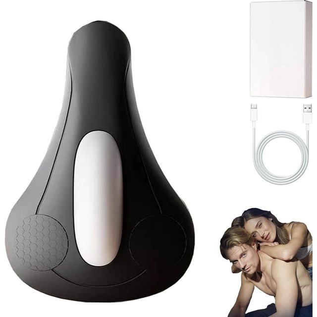 PelviPulse Pro, PelviPulse Pelvic Floor Exercise Massager for Men with 4 Vibration Modes, USB-C Rechargeable Seat Trainer for Improves Stamina (Black)