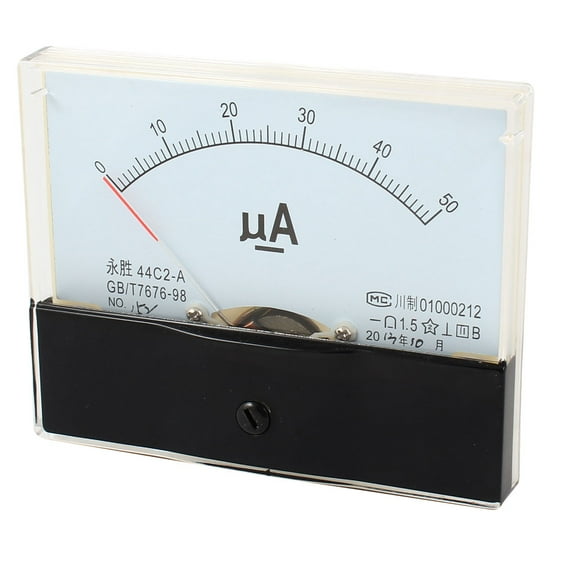 Unique Bargains Class 1.5 Accuracy DC 0-50uA Dial Analog Panel Meter Gauge Amperemeter