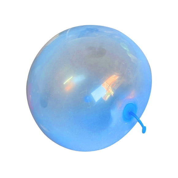 Bubble Ball TPR Inflatable Round Ball ball Inflatable Children Toy Wobble Transparent Bubble Ball, S, Blue