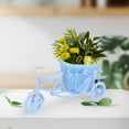 thumbnail image 3 of Artificial Flower Basket Bike Shaped Flower Stand Desktop Storage Basket Blue, 3 of 8