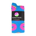 thumbnail image 2 of Donut Over the Calf Socks (Paradise Blue/Neon Pink, Small), 2 of 2