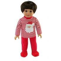 Santa Pajamas / Pant Set for 18 Inch Dolls