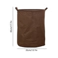 thumbnail image 3 of Cesta de la ropa sucia extra grande - Caja plegable para guardar telas con asas reforzadas, 13,7x17,7 pulgadas, rosa/marrón, lavable, organizadora multiusos para ropa, juguetes, mantas, casa, 3 of 7