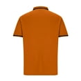 thumbnail image 4 of Men's Shirts Stylish Casual Regular Fit Short Sleeve Tshirts Lapel Pocket Summer Lightweight Sports Golf Tees Orange L, 4 of 4