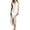 White, variant on Casual Dresses Women's Sleeveless Zip Front High Neck Slit Dress Crew Neck Long Casual Bodycon Midi with Side Zipper Thigh Split Solid Black L