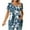 Dark Blue, variant on Fesfesfes Gym Shirts Women's Fashion Comfortable Casual Round Neck Short Sleeve Print Top Blouse Women Tops L(US:8)