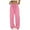 Pink, variant on Women's Solid Color Casual High Waisted Loose Fit Athletic Pants with Side Stripes, Sporty Sweatpants, Elastic Waist Joggers for Running Yoga Women's Trousers,Pink,S