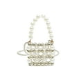 thumbnail image 1 of Bolso de Mano Hecho a Mano Btafrte Con Cuentas Perlas Mini Cruzado Cuadrado para Mujer, 1 of 10