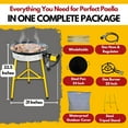 thumbnail image 2 of Paella Burner and Stand Set 20 Servings, 24 Inch Paella Pan, Dual Propane Outdoor Stove with Stand & Regulator, Portable Gas Cooker for Camping Crawfish Boil Cooking Outdoor, Paellera Propano, 2 of 5