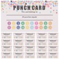 thumbnail image 1 of MOVTOTOP 50 sheets Cartoon Punch Cards Incentive Reward Cards School Punch Cards Encouragement Cards Punch Cards for Classroom Cartoon Reward Cards, 1 of 1