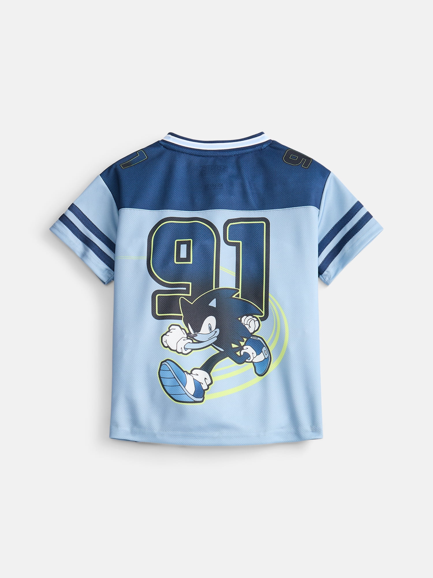Sonic the Hedgehog Boys V Neck Football Jersey and Shorts Set, 2 Piece, Sizes 4-16