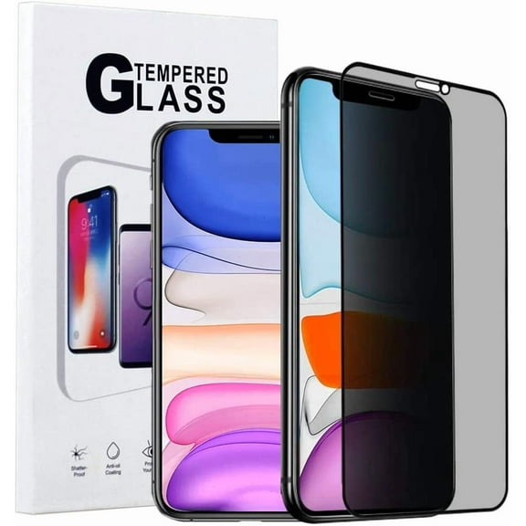 KIQ Premium Privacy Screen Protector for Apple 12 / 12 Pro, HD Scratch Resistant Bubble Free Tempered Glass [1 Pack]