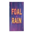 thumbnail image 2 of Vibrant Beach Towel with Futuristic Blue & Pink Streaks Bold Yellow ' FOAL ' & ' RAIN ' Text - Perfect for Pool Bath & Travel, 2 of 6