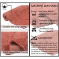 thumbnail image 6 of Home Weavers Waterford Collection 100% Cotton Non-Slip Bathroom Rug Set Machine Washable Bathroom Rug-17"x24", Bath Rug- 21"x34", Bathroom Rug- 24"x40", Coral Color 3 Piece Bath Rug set, 6 of 8