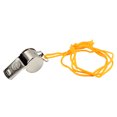 thumbnail image 2 of Paquete de 5 silbatos, silbatos deportivos de acero inoxidable con sonido fuerte y nítido con cordón, silbatos ideales para árbitros, entrenadores, 2 of 5
