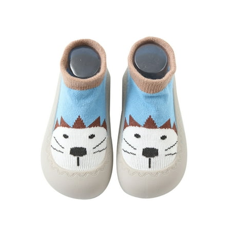 

Rotosw Infant Floor Slippers Non-Slip Socks Soft Sole Sock Shoes Comfort First Walker Home Shoe Indoor Lightweight Slipper Blue 4.5C