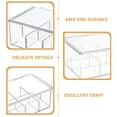 thumbnail image 2 of SHISUYAN Desktop Tea Bag Organizer Divided Clear Tea Box Household Coffee Storage Box, 2 of 9