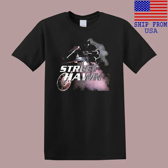 CLASSIC Street Hawk Movie TV Show Men's Black T-Shirt Size S-5XL