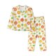 thumbnail image 1 of Balery Colorful Lemons Conjunto de Pijama con Estampado para Mujer, Conjunto de Dos Piezas con Manga Larga, Ropa de Dormir Suave con Bolsillos, Pijamas Cómodos-Medium, 1 of 7
