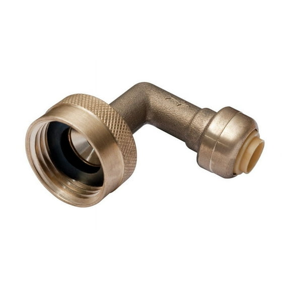 1 Pc, Sharkbite Push To Connect 1/4 In. Ptc X 3/4 In. D Ght Brass Dishwasher Elbow